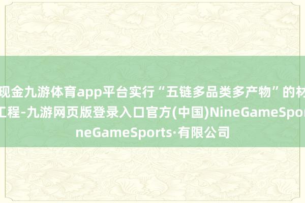 现金九游体育app平台实行“五链多品类多产物”的材料补链强链工程-九游网页版登录入口官方(中国)NineGameSports·有限公司