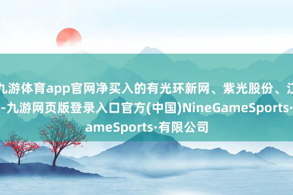 九游体育app官网净买入的有光环新网、紫光股份、江苏雷利等-九游网页版登录入口官方(中国)NineGameSports·有限公司